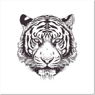 Tiger Head Design Posters and Art